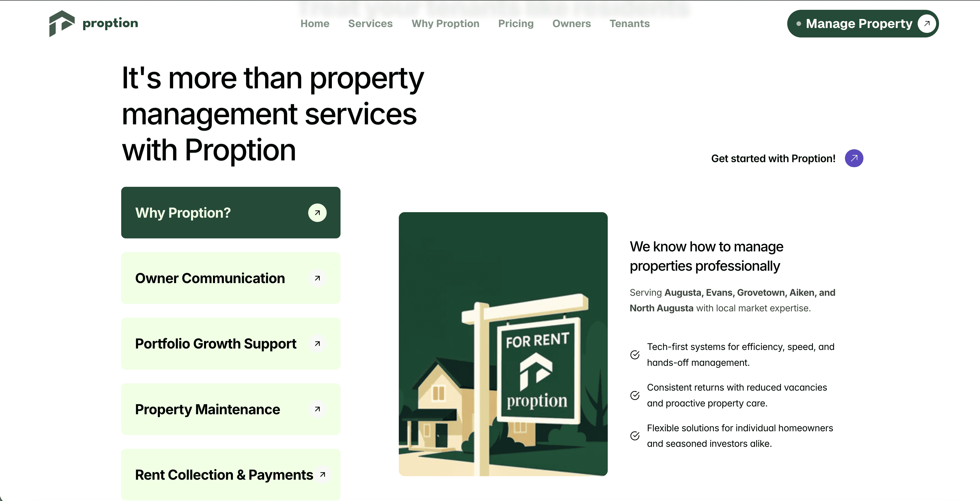 Proption secondary website screenshot