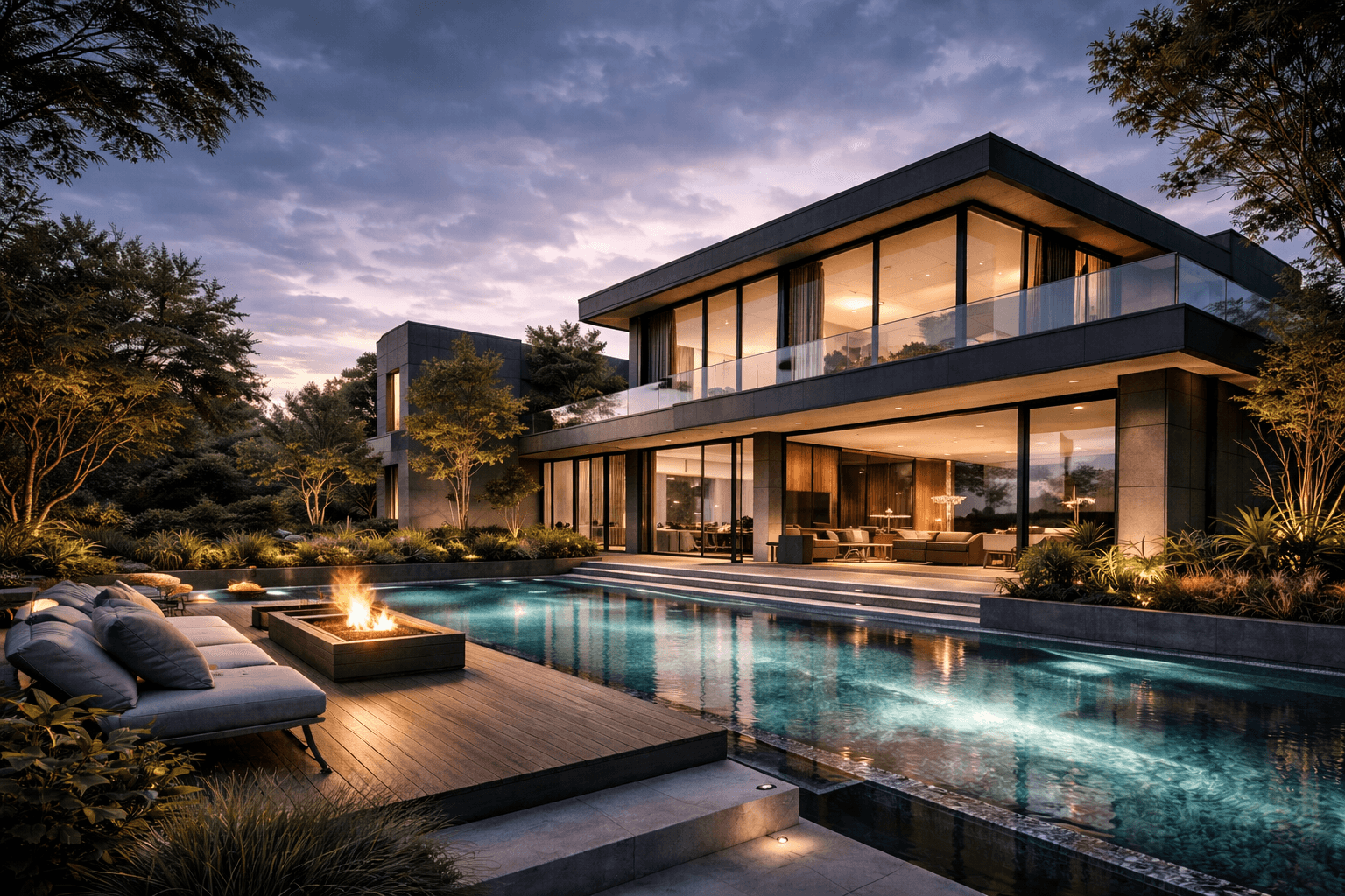 High-rise office building with sustainable design features