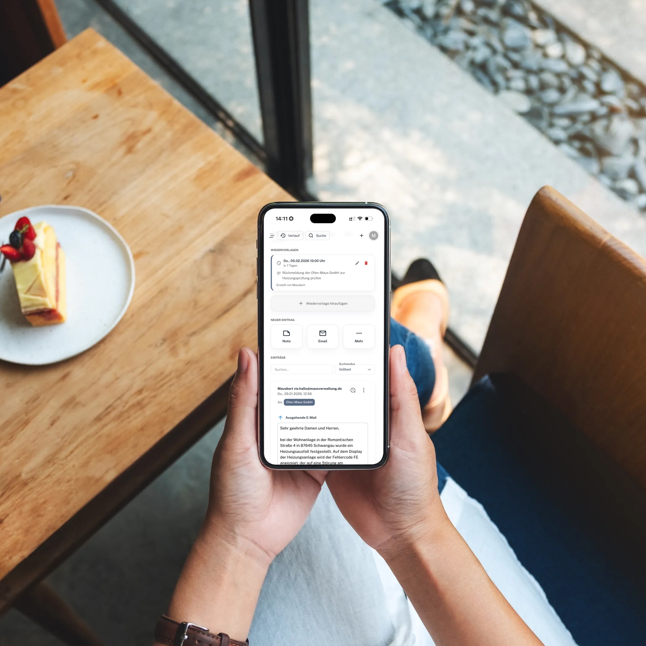 A mockup of Freelio's mobile app