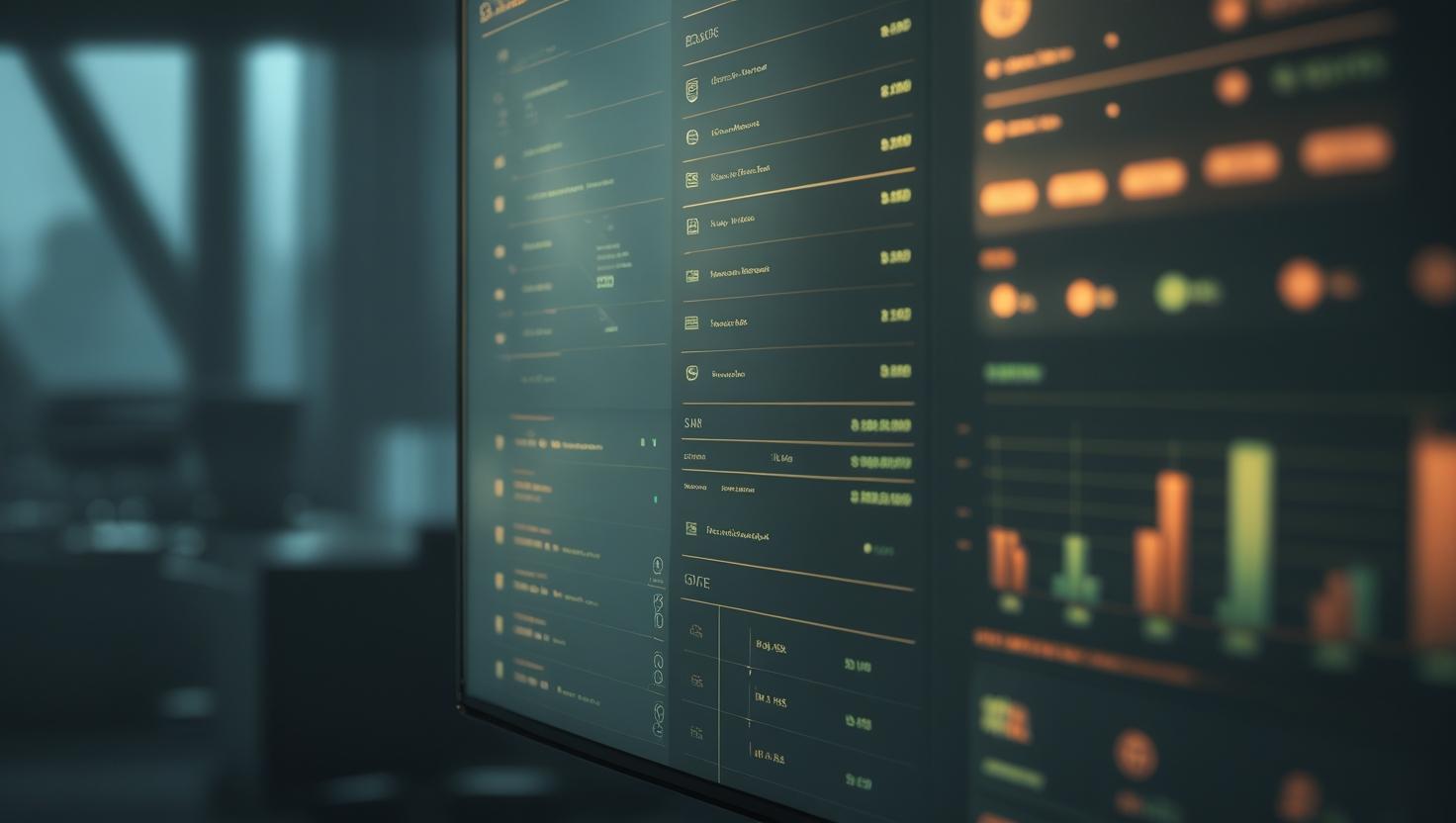 Business dashboard or enterprise interface