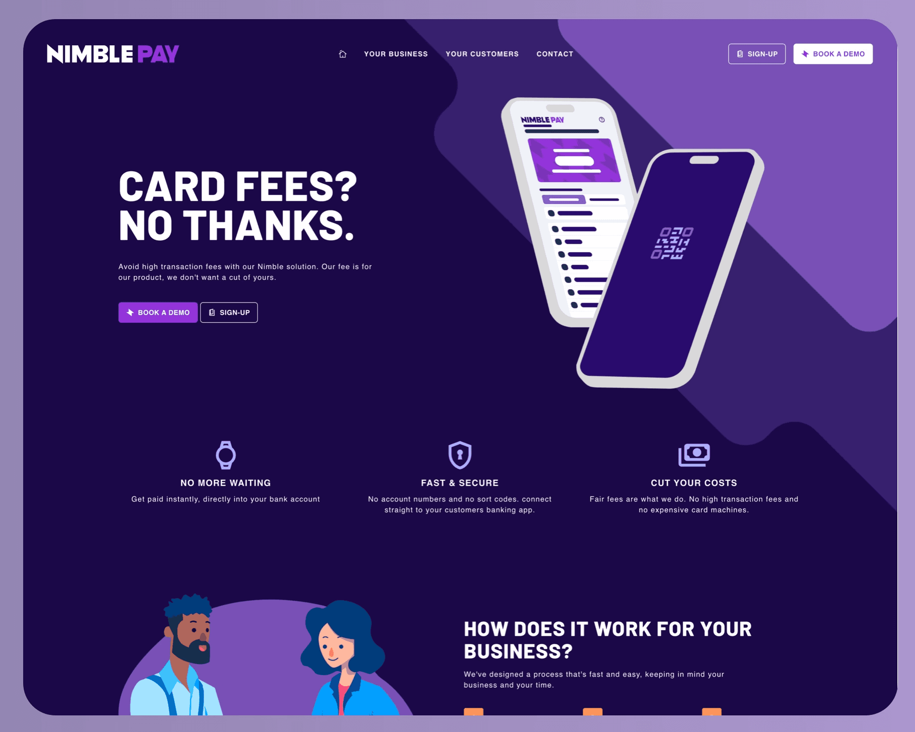 New website build example showing modern design and responsive layout