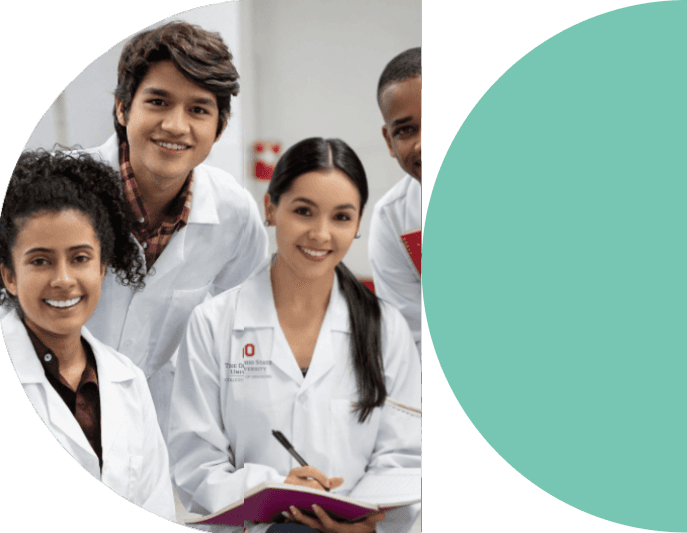 Man and woman discussing project