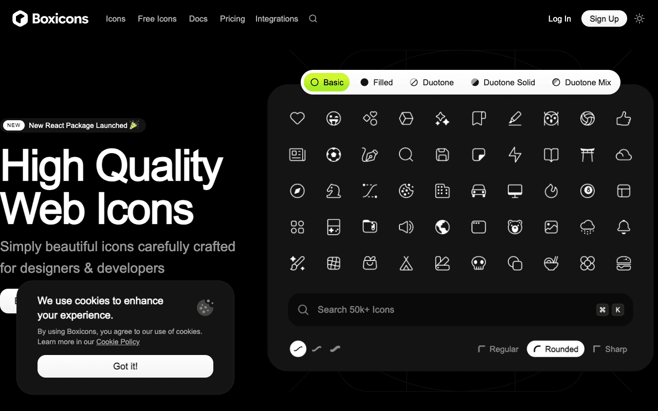 Boxicons екранна снимка