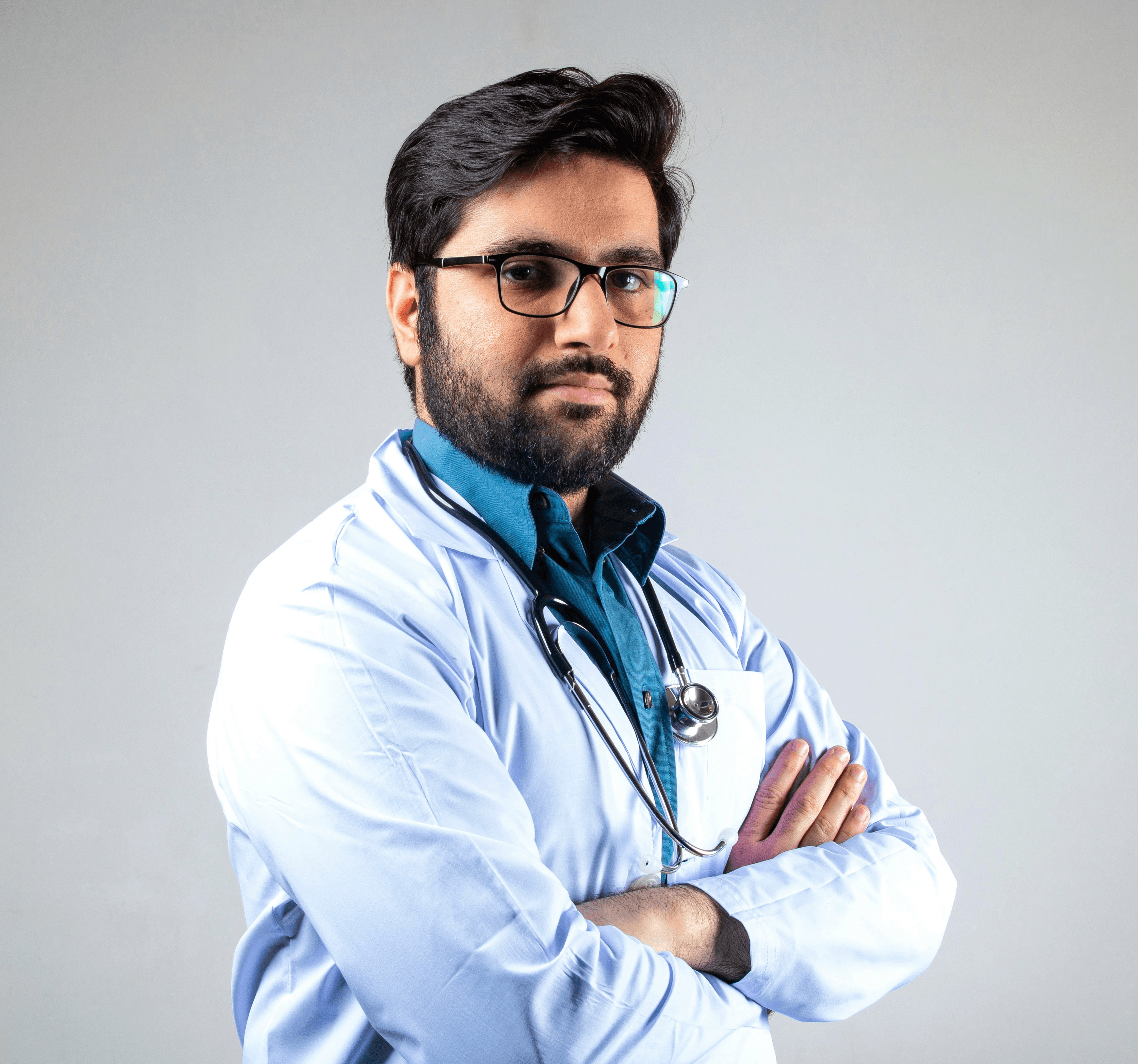 man in white dress shirt wearing black framed eyeglasses