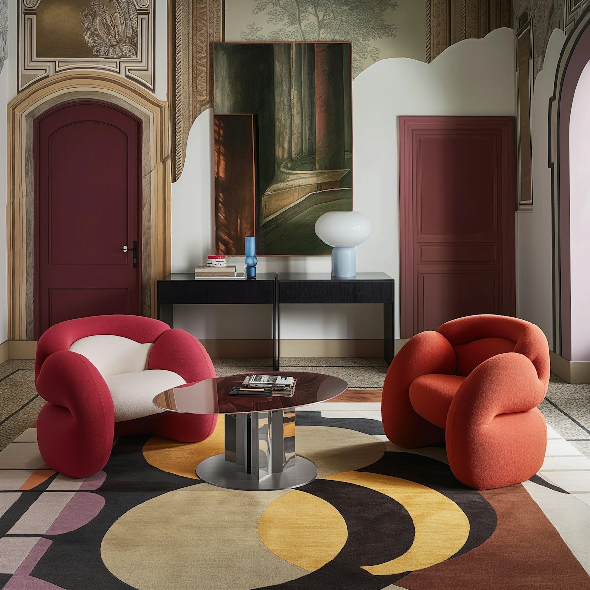 A customer pays at a hair salon.