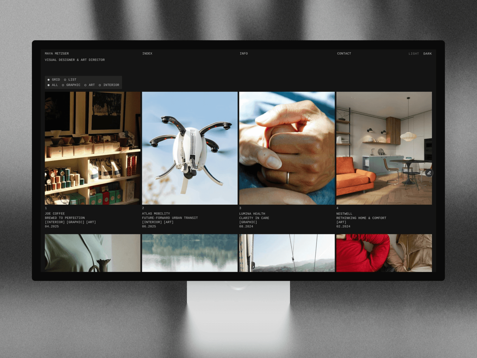 Artist Portfolio Framer Templates - Metzger - Artist Portfolio Template