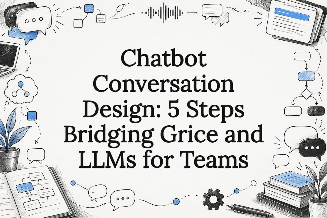 Decorative chatbot conversation design title card