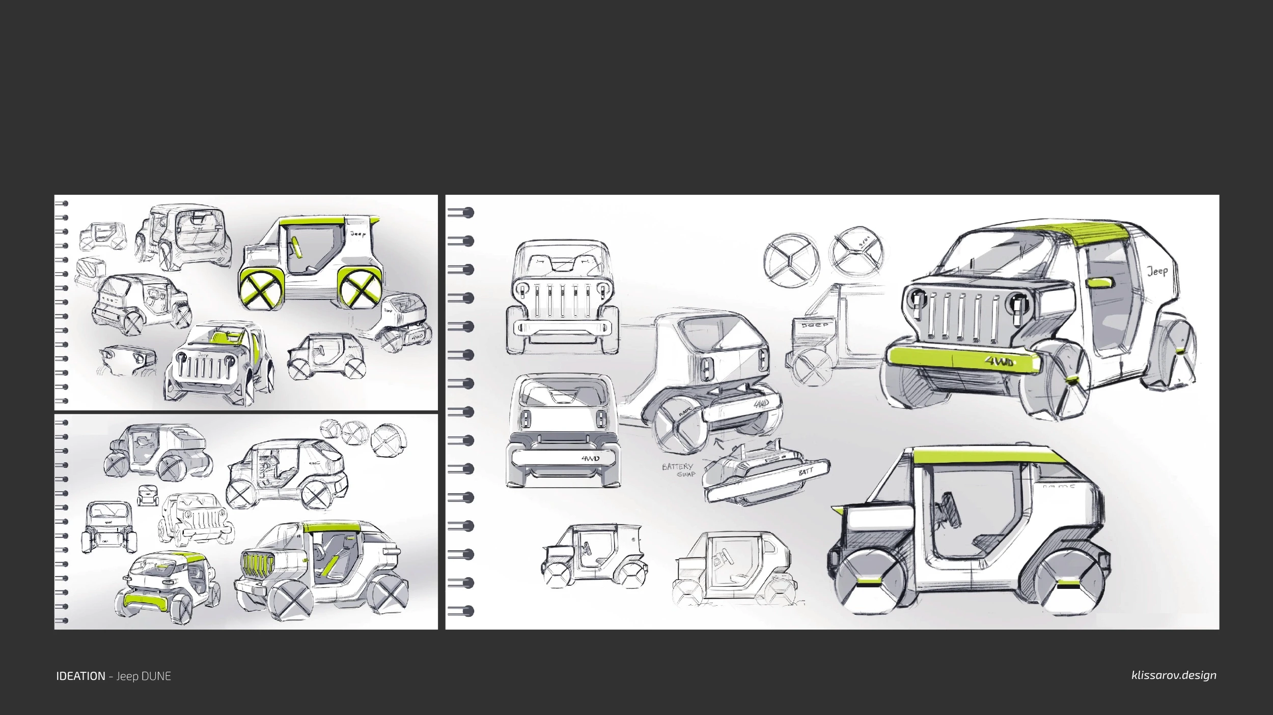 Jeep dune ideation sketches