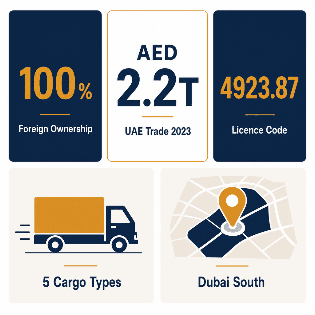 Infographic: Apply for a Transport by Specialized Trucks Business License in Dubai