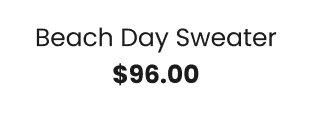 A small clipped screenshot of a Levitate website that reads: Beach Day Sweater $96.00
