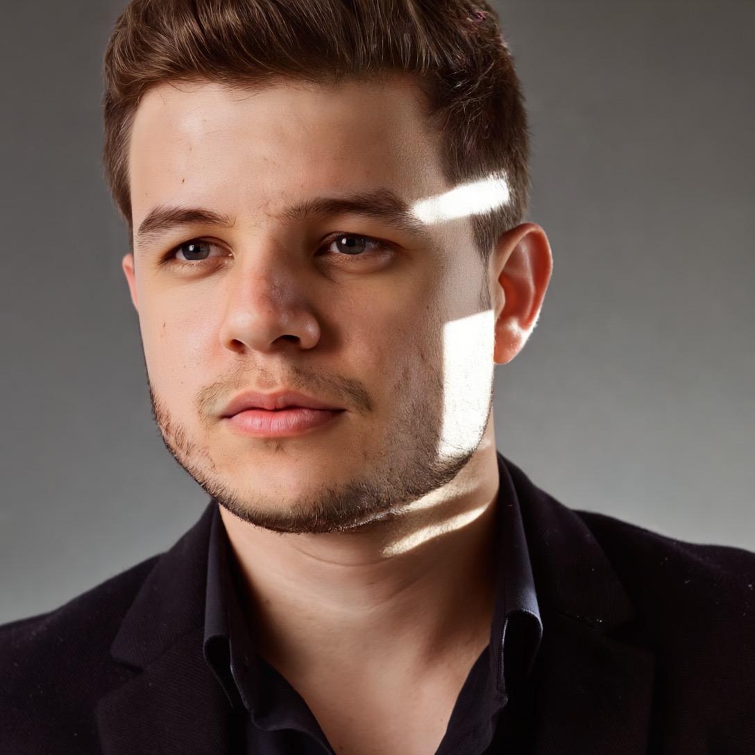 Michael Carter in a dark background