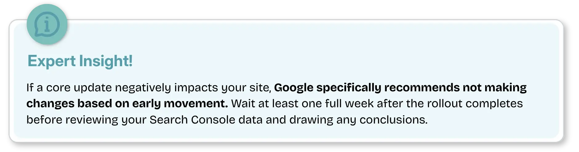 Expert tip on reviewing Search Console after a Google core update