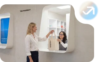 Get your medications or supplements from our on-site pharmacy treatment step image