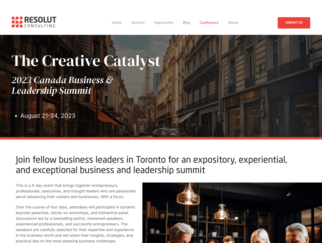 A mockup for home screen 