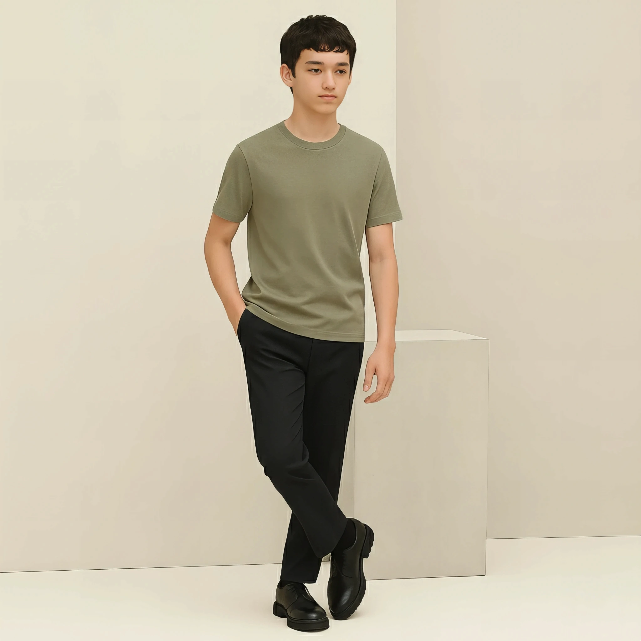 Soft Tee T-Shirt in Olive Fog