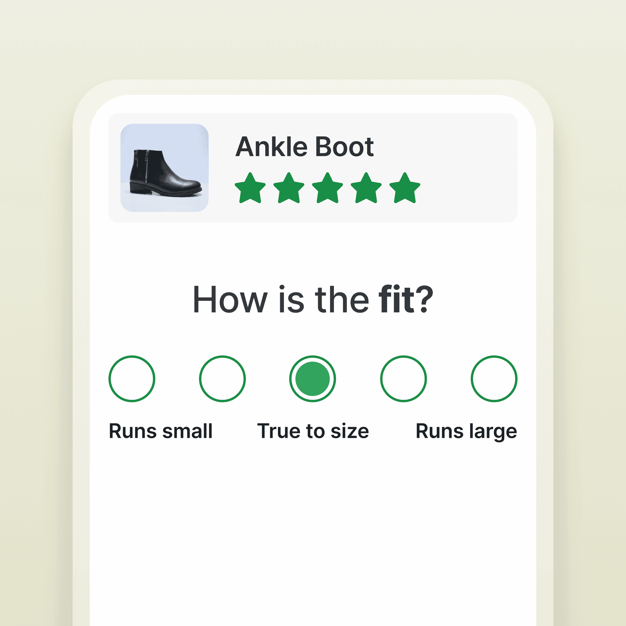 The most popular custom review questions used by apparel brands