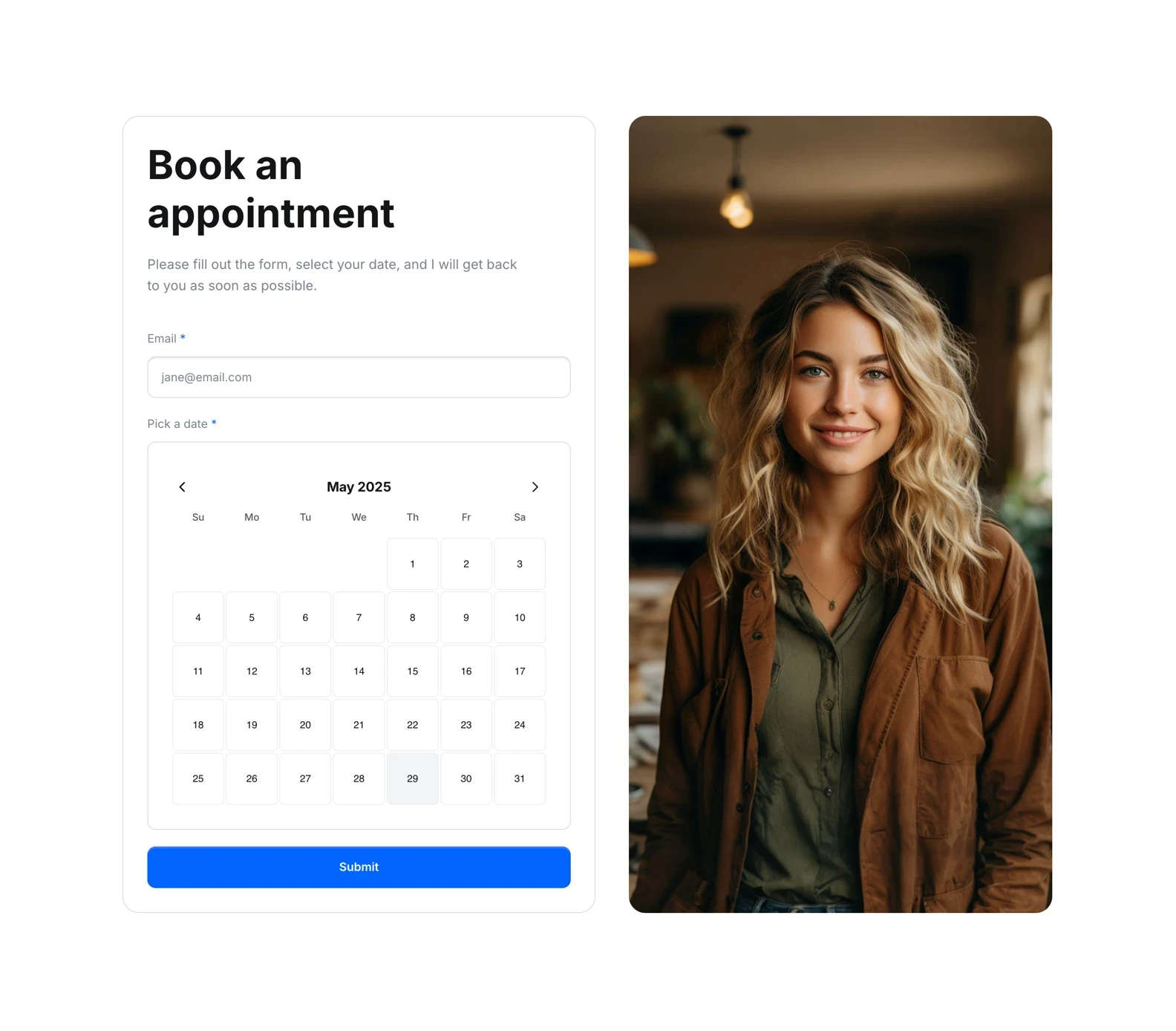 How to add date picker calendar component to your Framer website