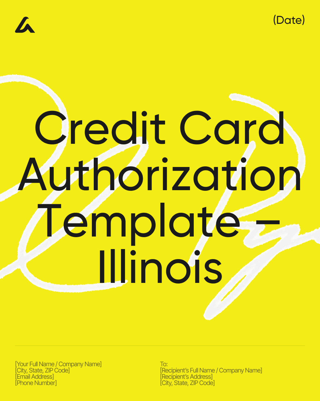 Credit Card Authorization Template – Illinois