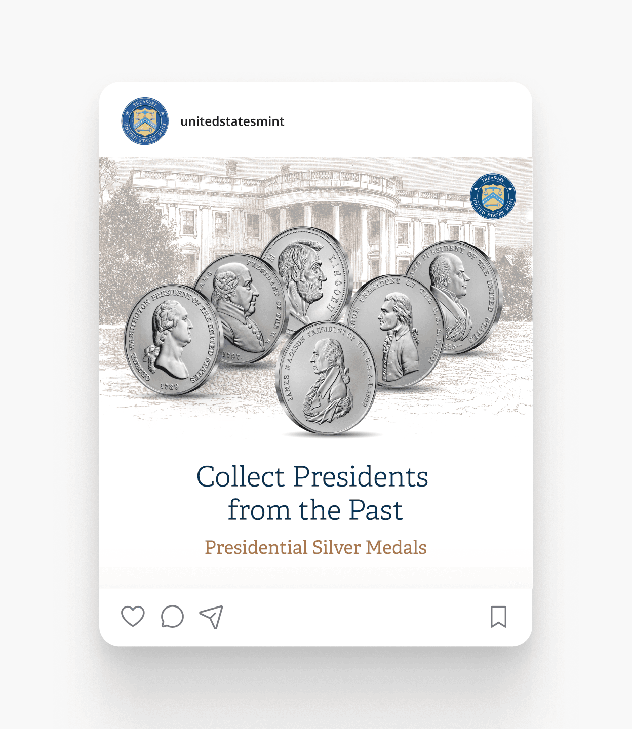 An example of an Instagram post feautring Presidential Silver Medals.