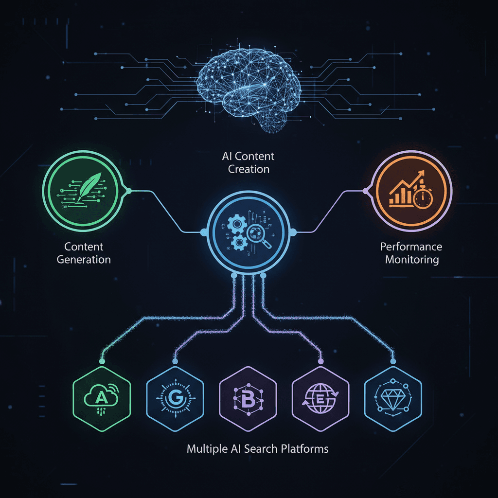 AI first SEO automation workflow showing integrated optimization processes