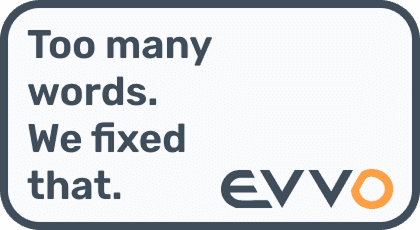 EVVO case study cover: hikers trekking across snowy mountain ridges under blue skies, with the EVVO logo and the tagline 'An outdoor lifestyle brand focused on snowshoes.
