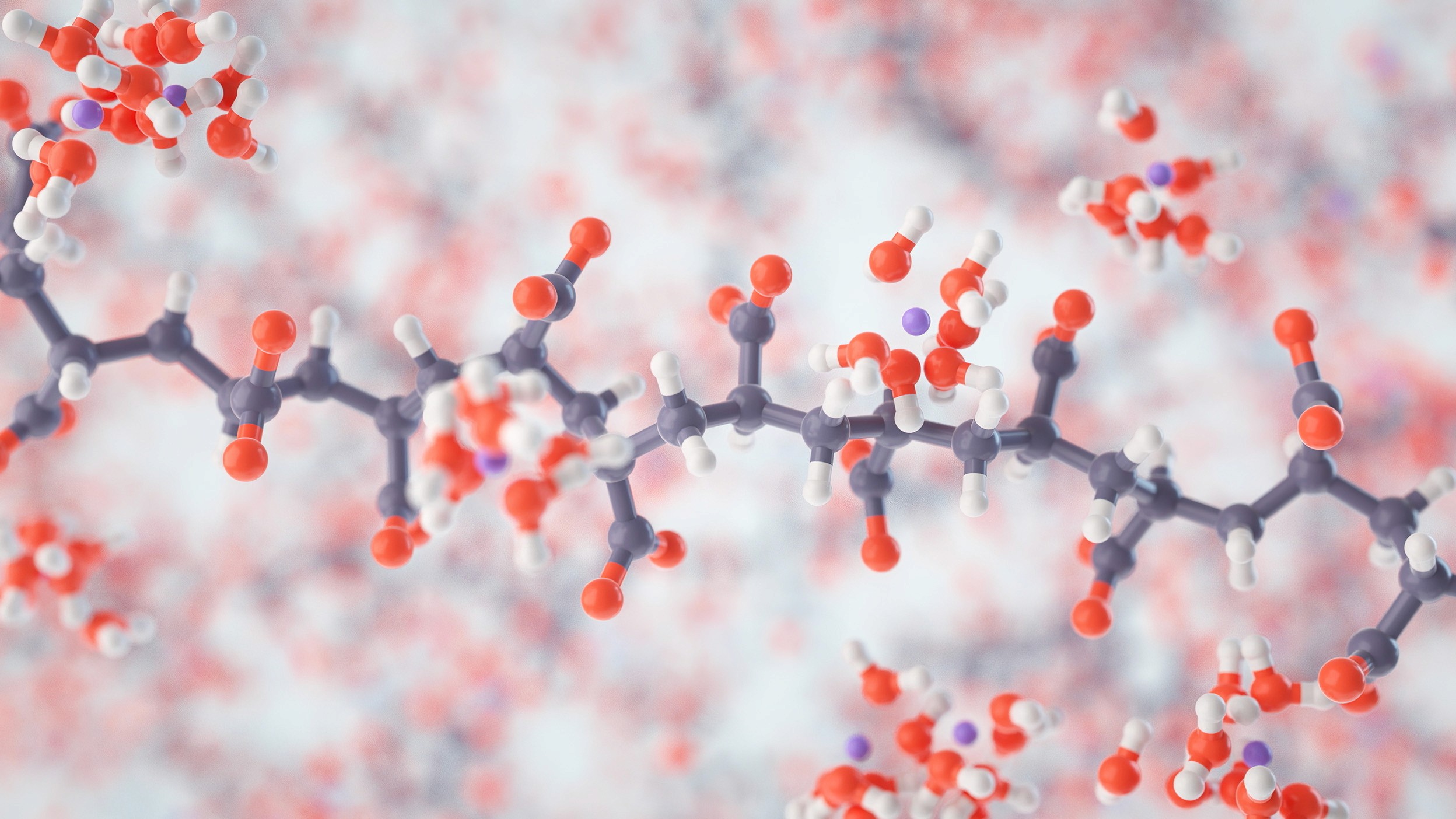 3D visualization of Sodium polyacrylate in water