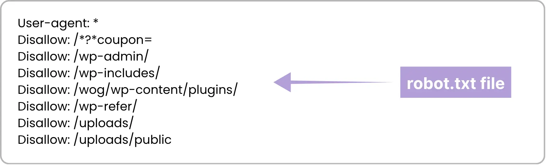 Image of Robot.txt file