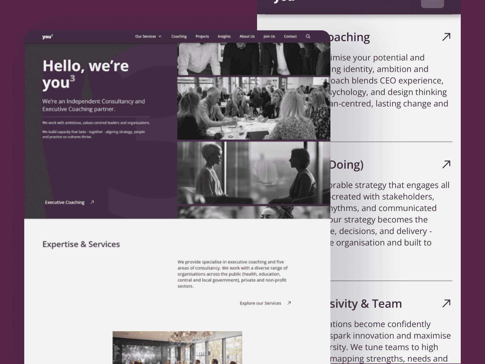 you3 website design mockup