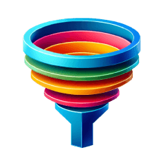 A colourful engagement funnel