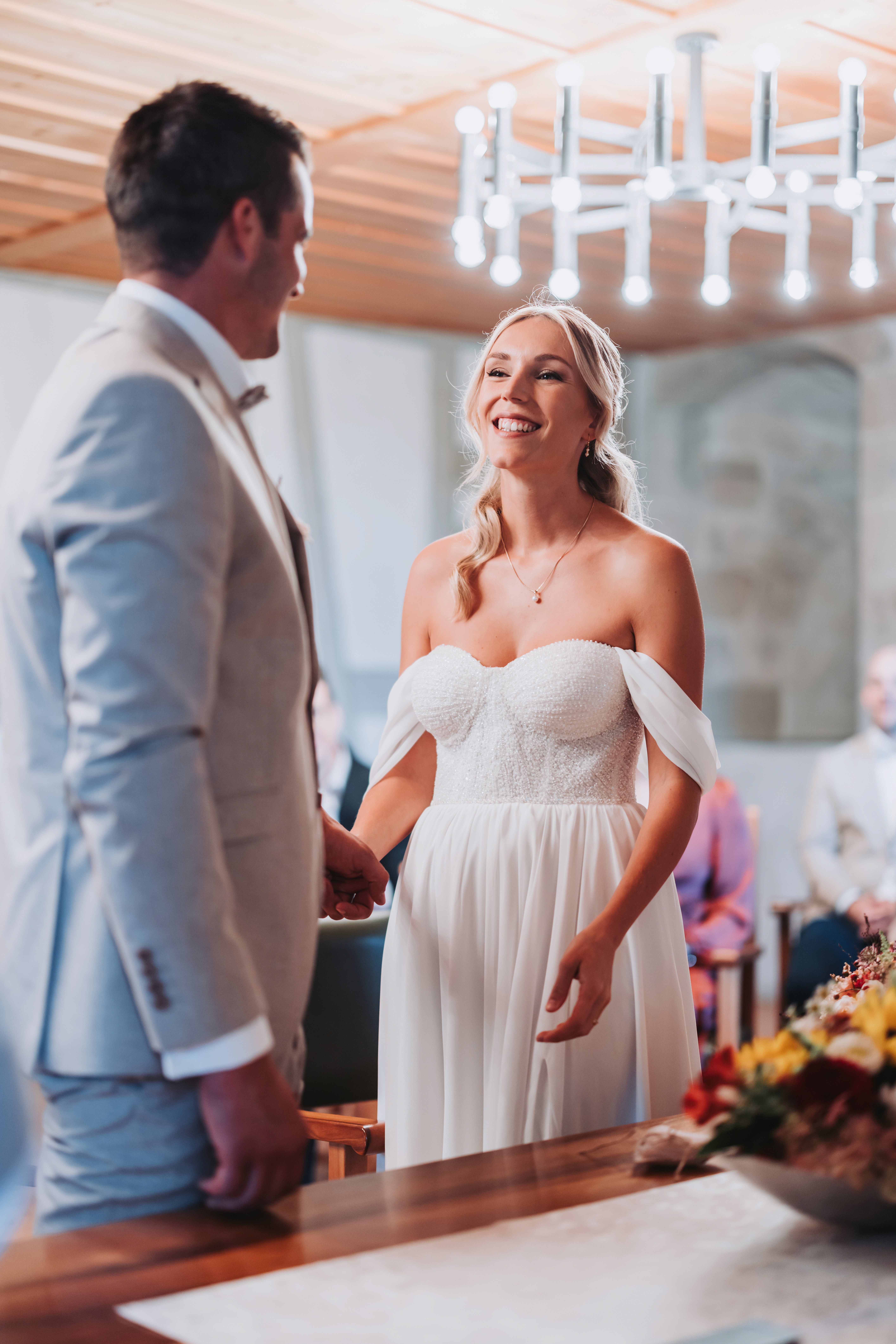 Stylish model in crowd