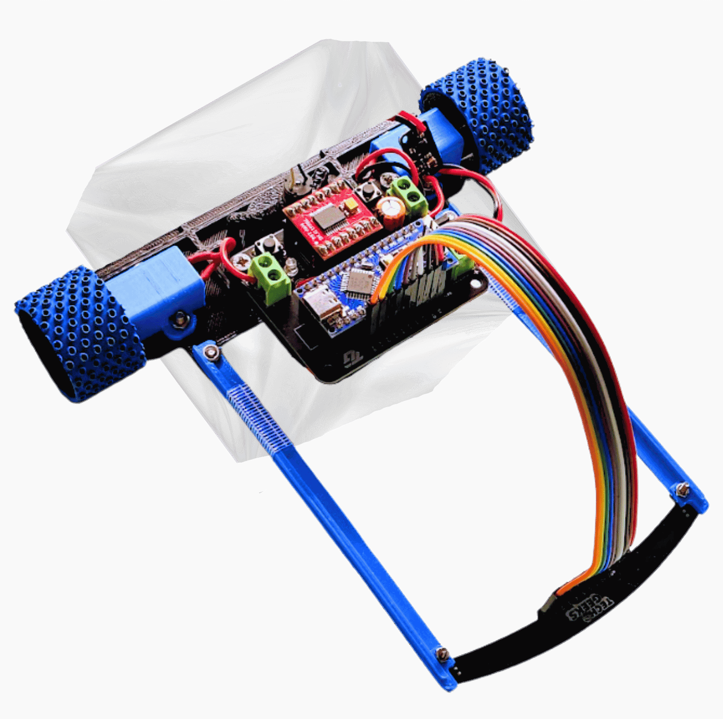 MARK 2 LINE FOLLOWING ROBOT TOP SHOT TRANSPARENT