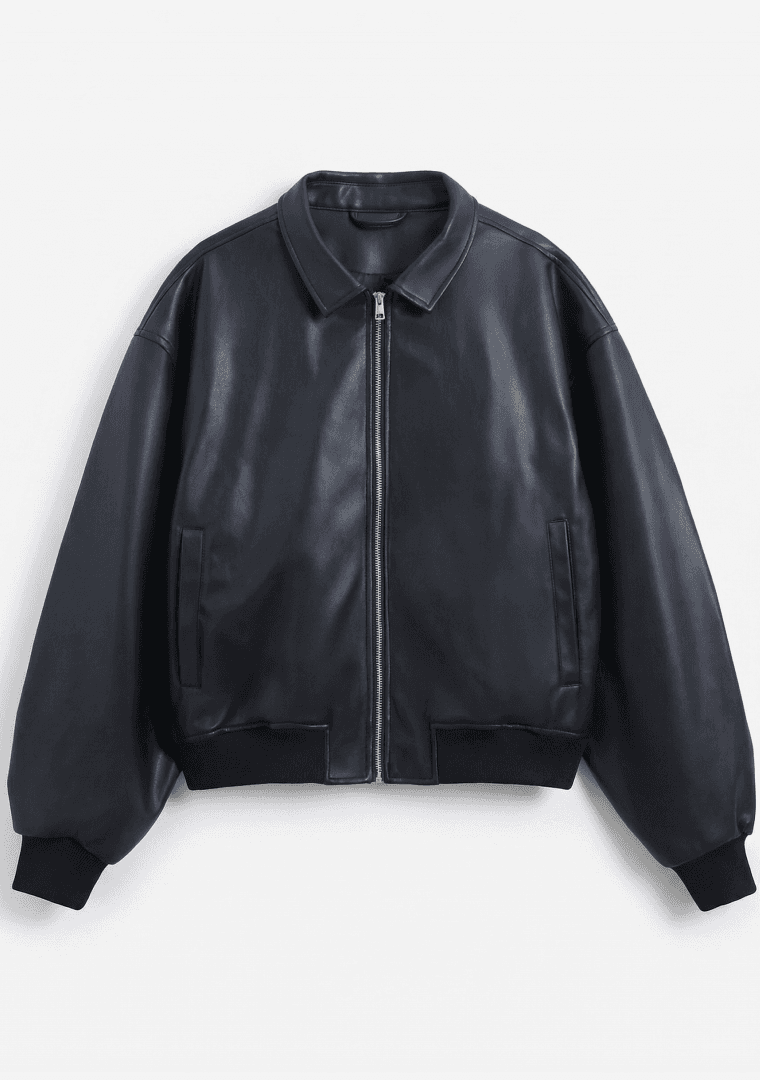 Black leather jacket