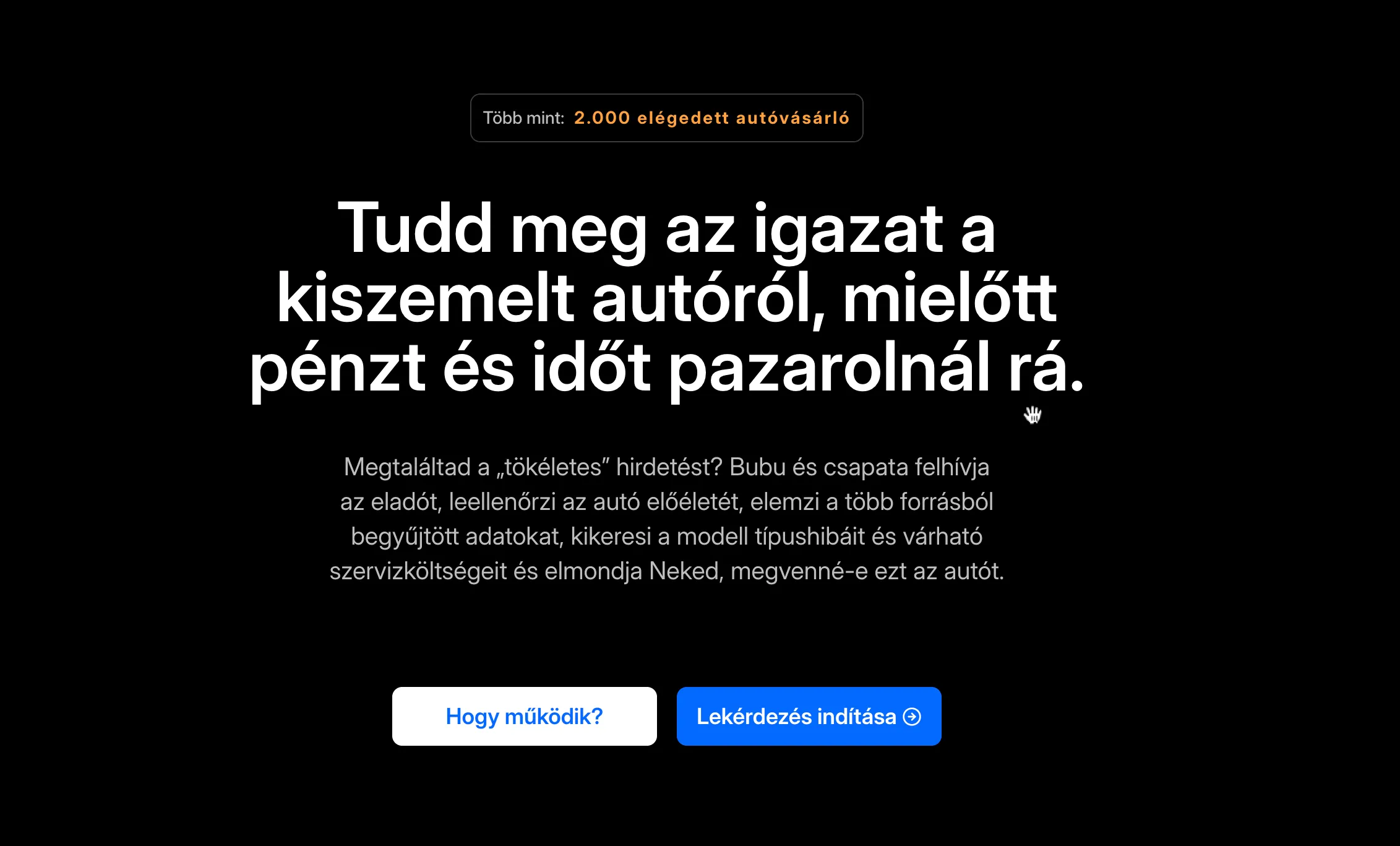 használt autó lekérdezés - BubuCars