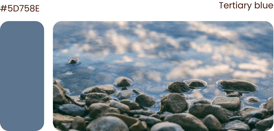 Color palette for components used in Telespor redesign (river blue)