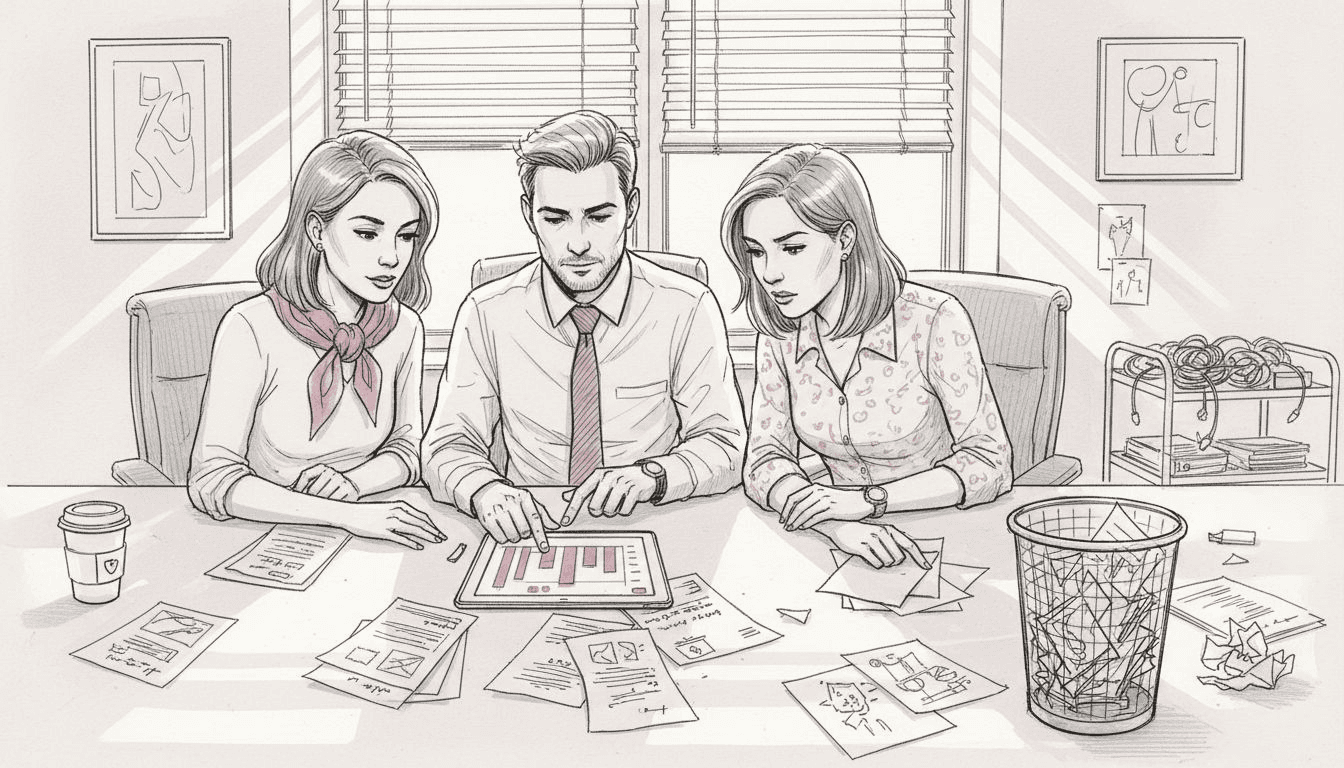 Das Analytics-Team tauscht sich gemeinsam bei einer Besprechung am Konferenztisch aus.