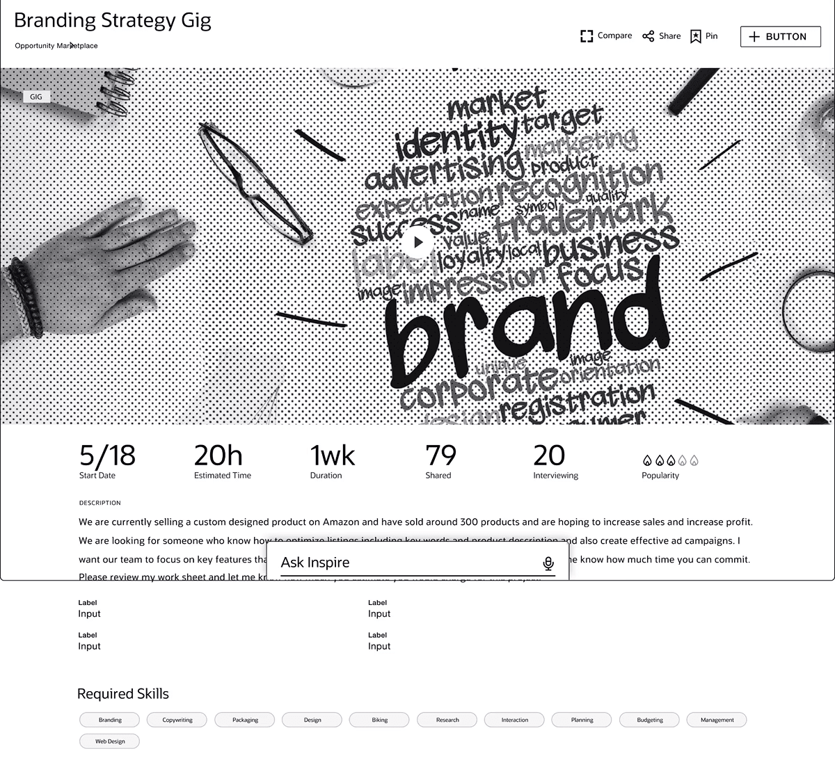 Opportunity Marketplace — profile enrichment