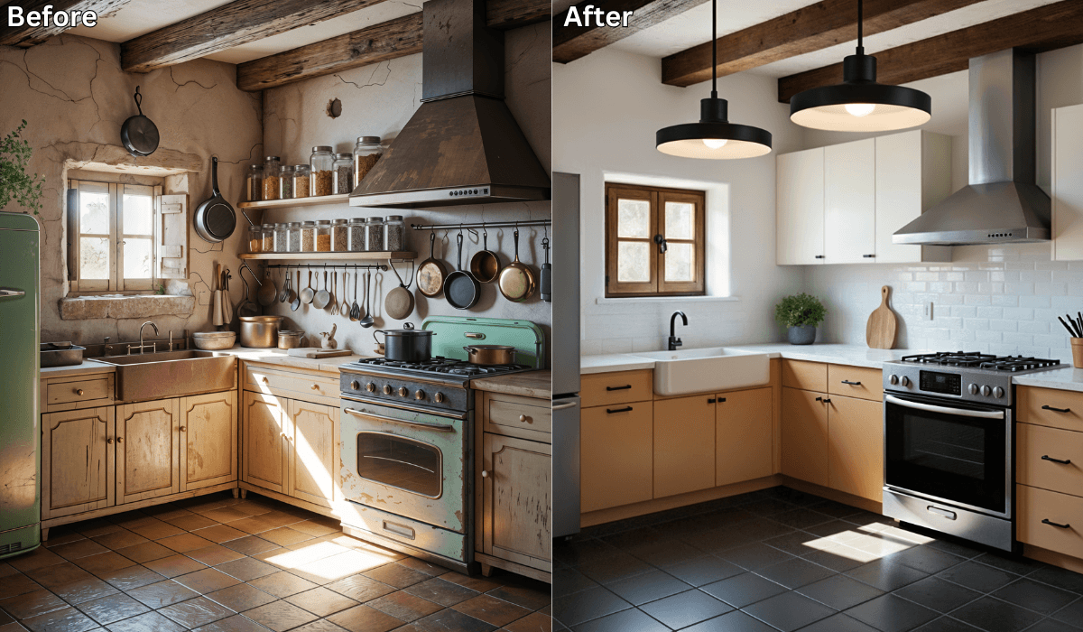 Make Your Old Kitchen Look Modern with AI (Before You Renovate)