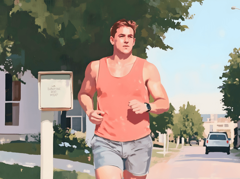 A man jogging