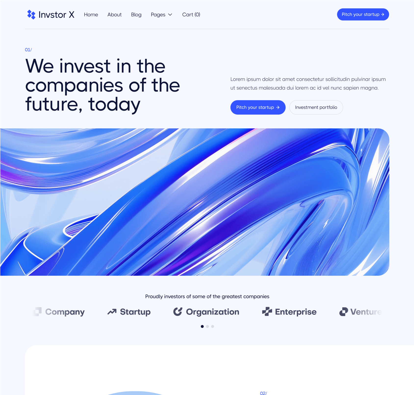 Invstor X - Home V2 Main Page - Investment Firm Framer Template