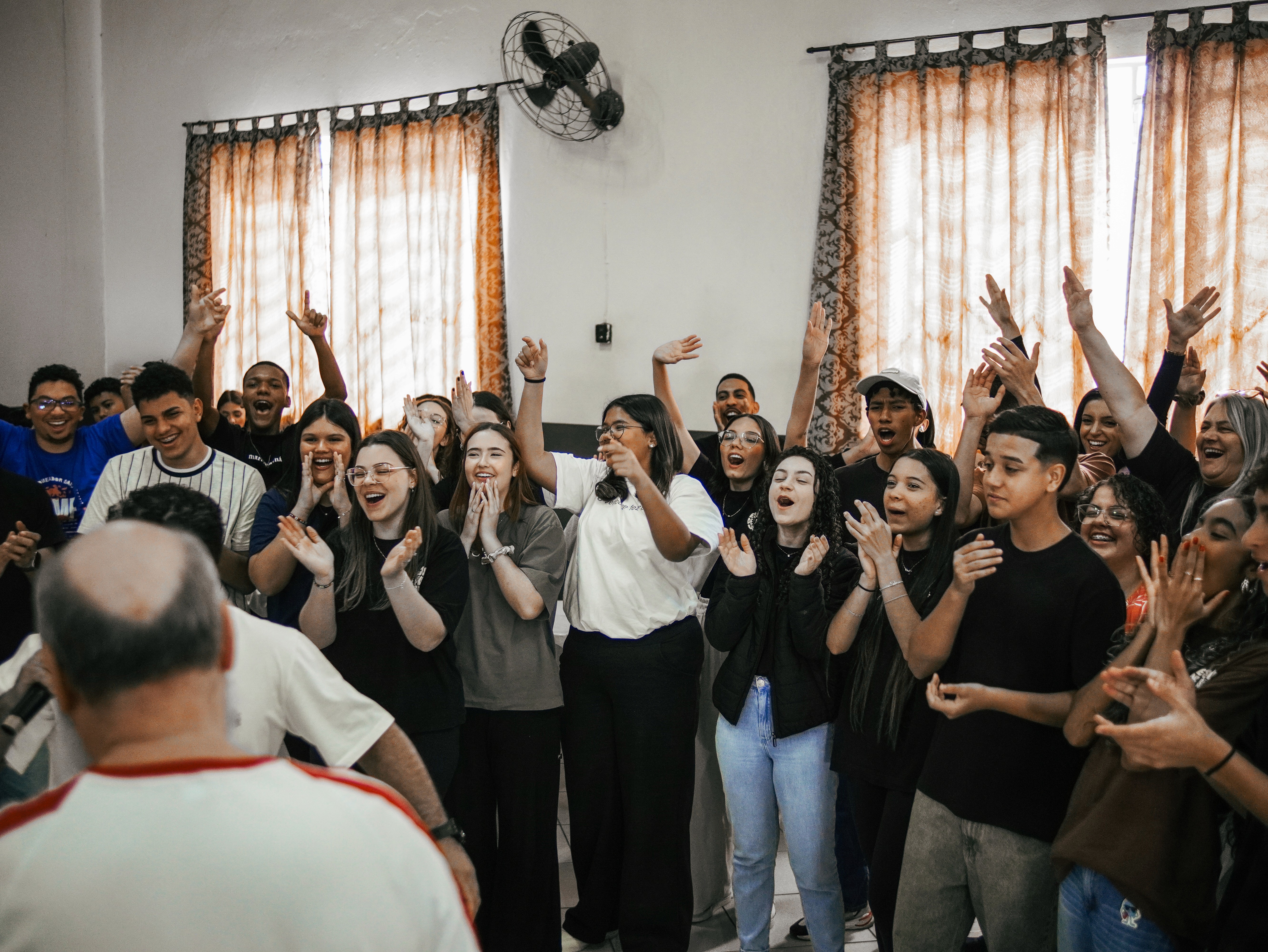 Close-up of joshua tree branches against a clear sky.