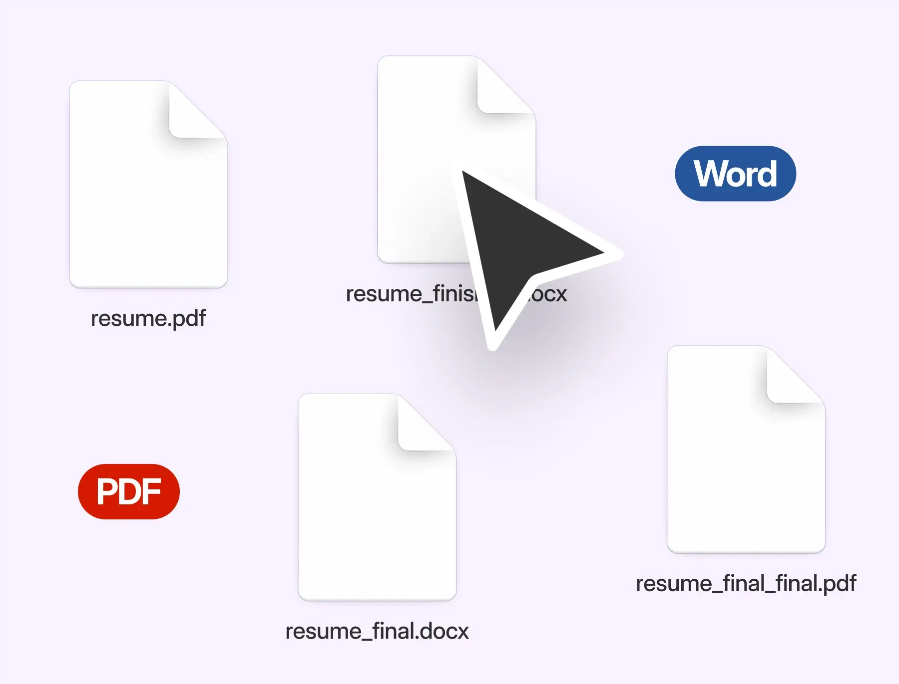 PDF vs Word resume file format comparison