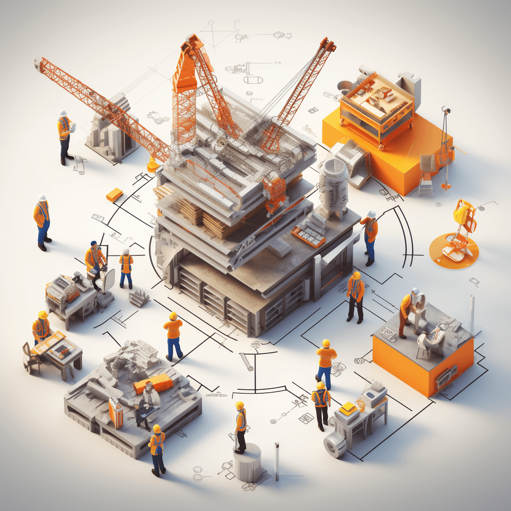 Grafik zur Visualisierung aller Leistungsphasen eines Bauprojekts