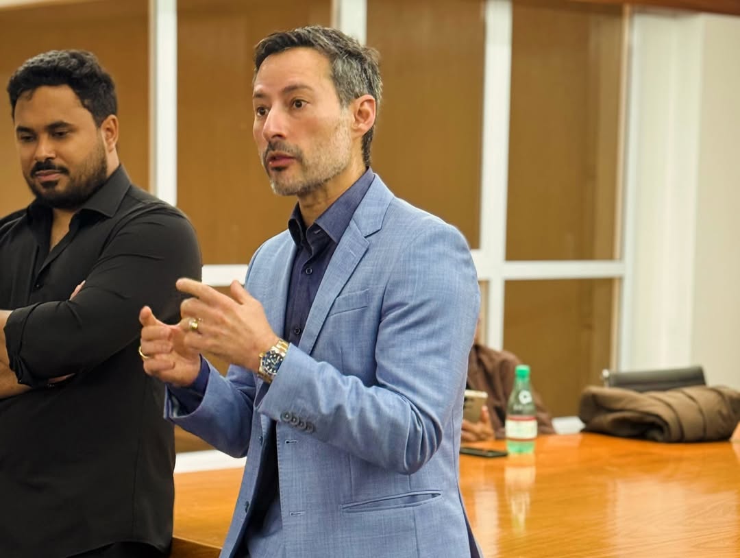 Office discussion scene