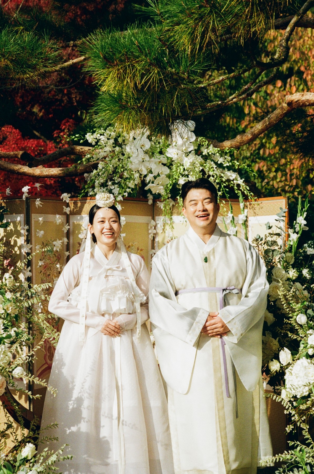 삼청각 야외 본식스냅 후기 | 살랑필름의 전통혼례 필름 서브스냅