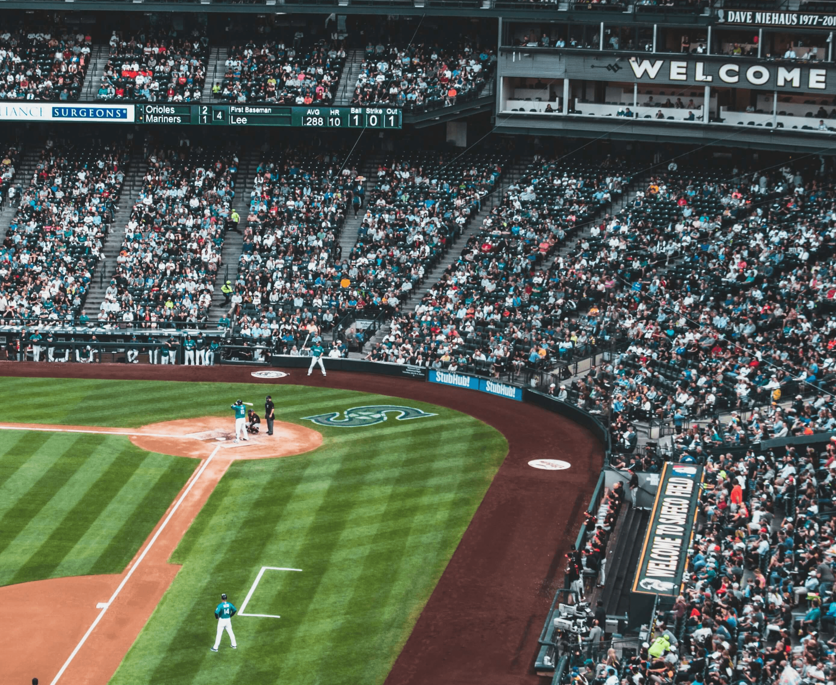 Safeco Field in Seattle, baseball field, ballpark