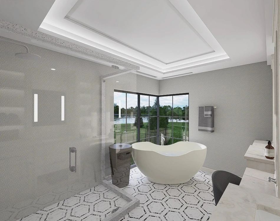 Master bathroom render