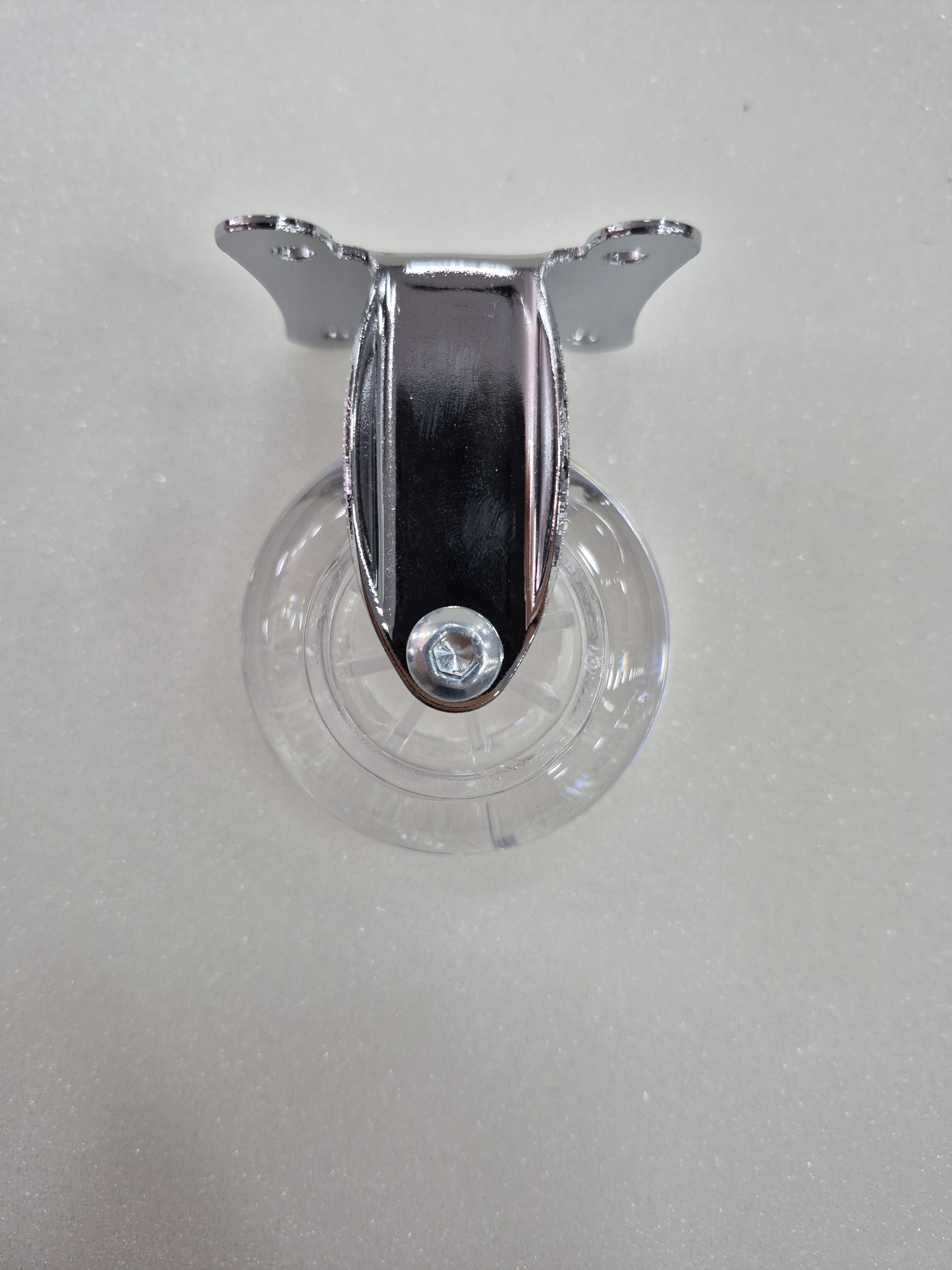 rodizio fixo em gel transparaente 5 cm