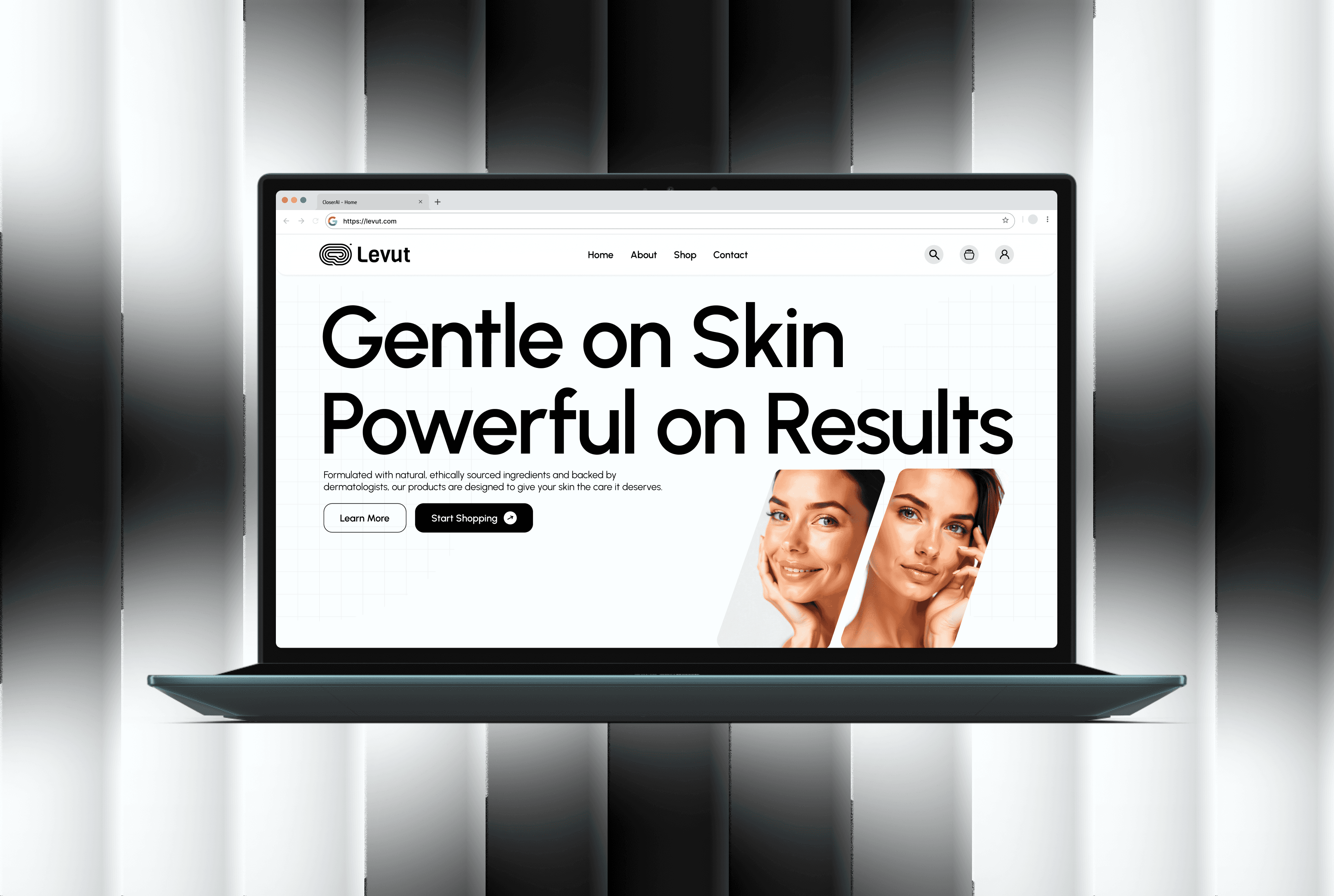 Skincare Landing Page Design by Touhid.