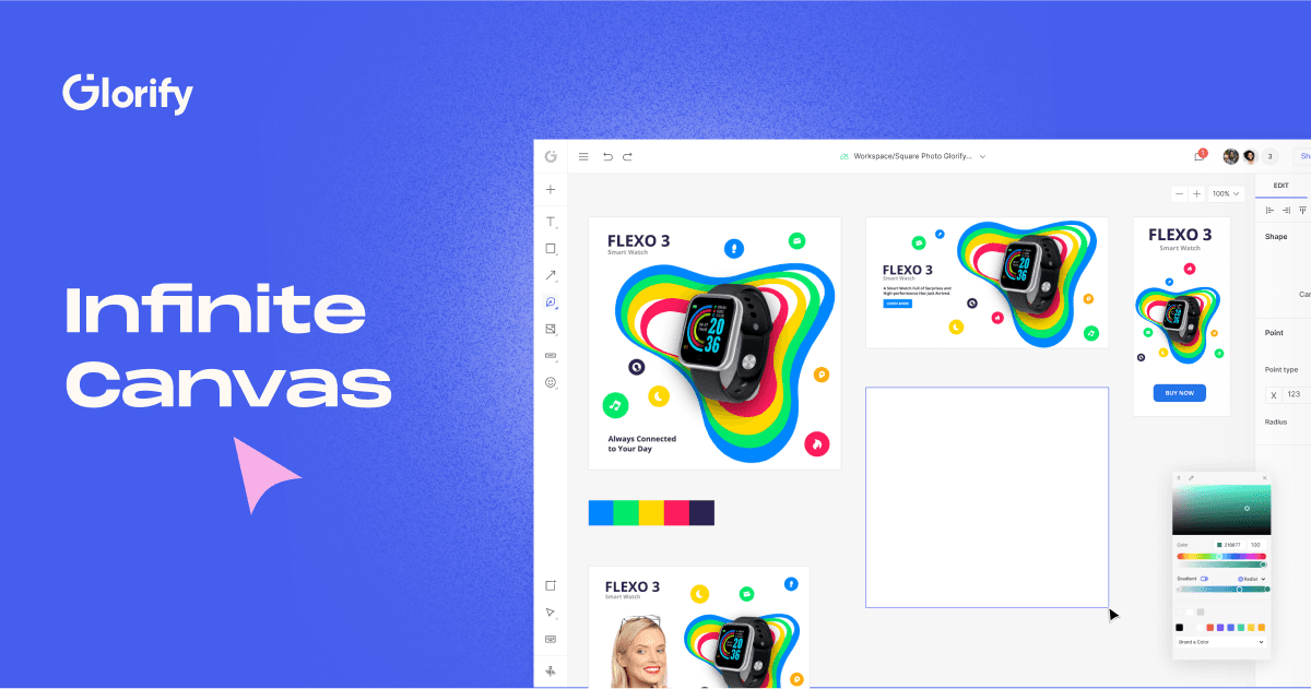 Infinite Canvas Whiteboard For Design