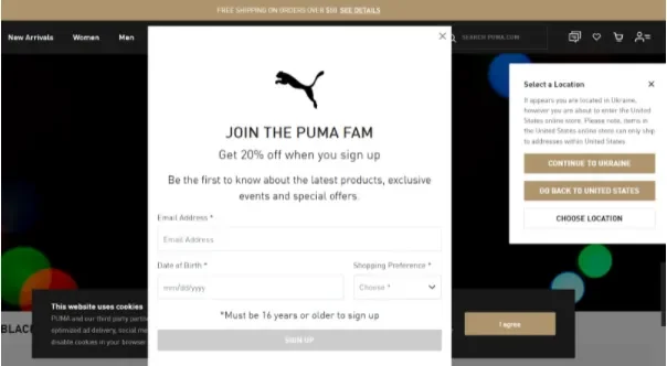example puma shop